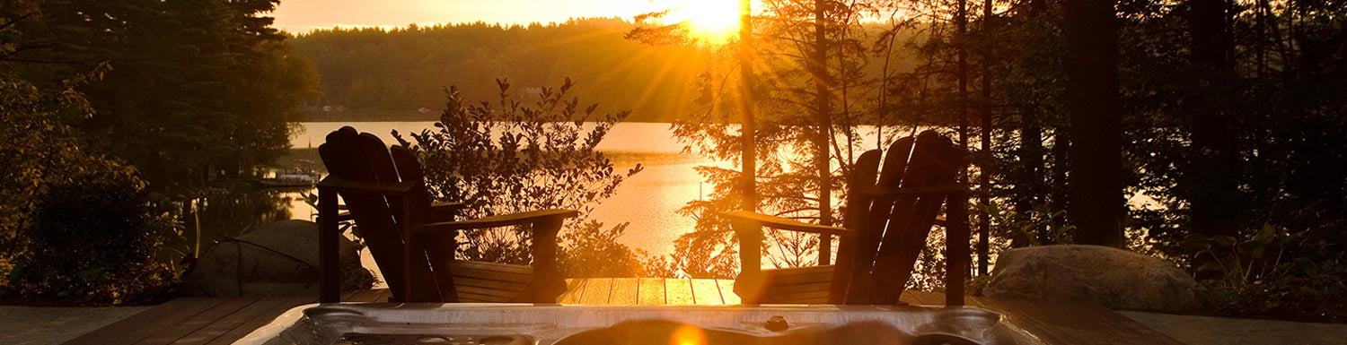 View from Hot tub overlooking Lake George