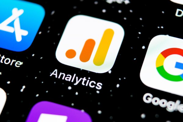 Google Analytics icon on phone screen